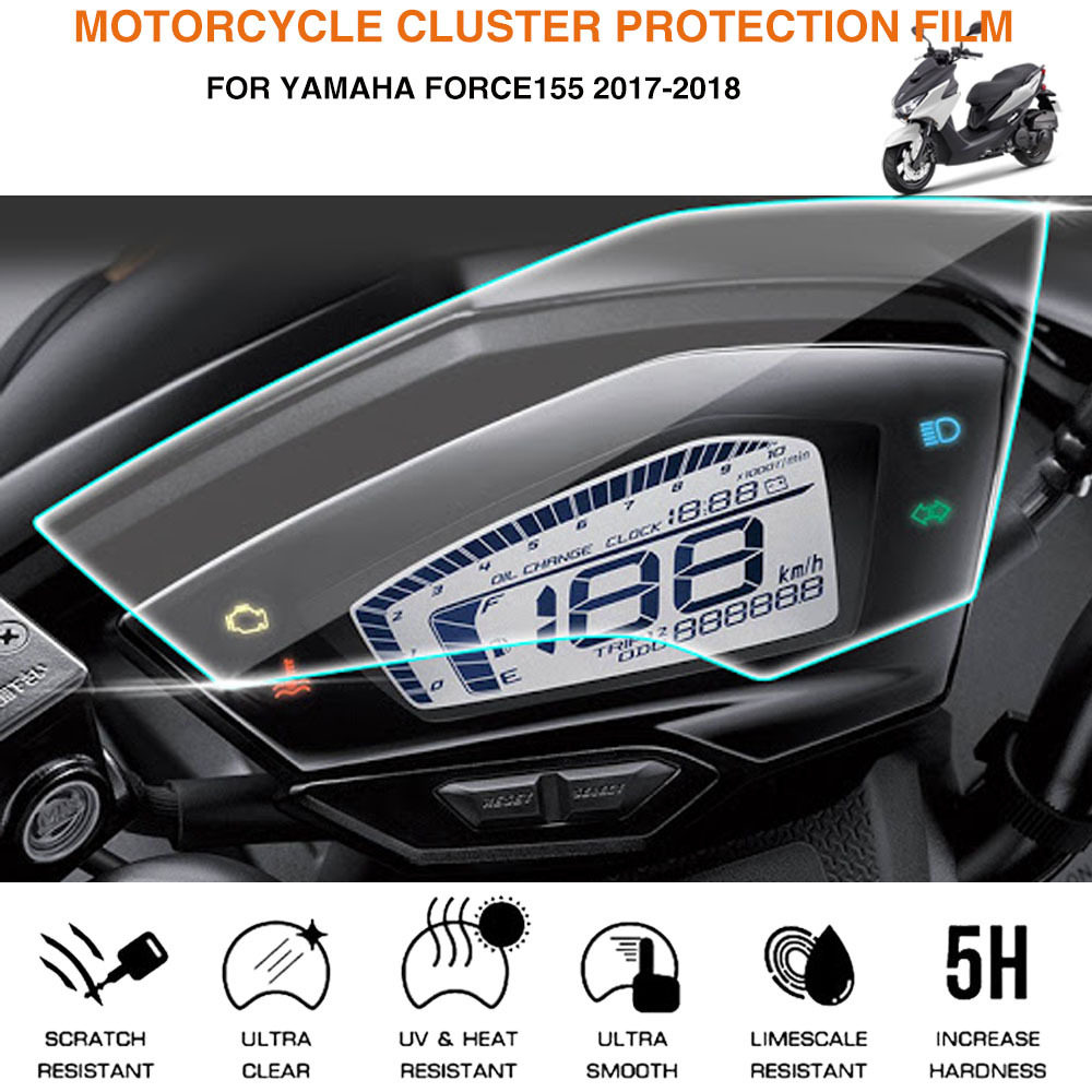 适用雅马哈Force1552017-2018年摩托车仪表贴膜保护防刮花高清膜