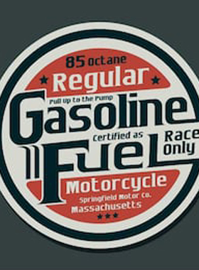 85辛烷值 octane汽油燃料 race比赛摩托车汽车车贴贴纸