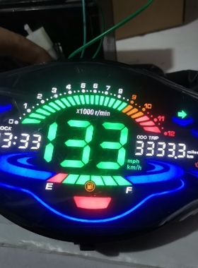 新款彩色数码亚洲虎摩托车改装液晶表时速表码表里程表出口东南亚