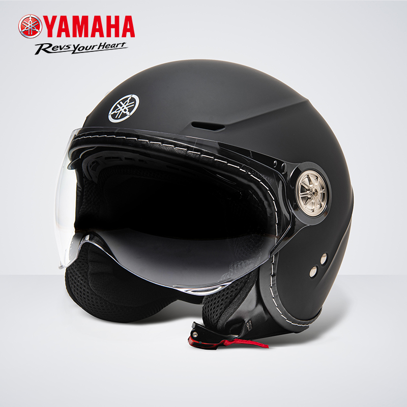 YAMAHA雅马哈摩托车头盔成人双镜片复古盔夏季通风半盔电动车头盔