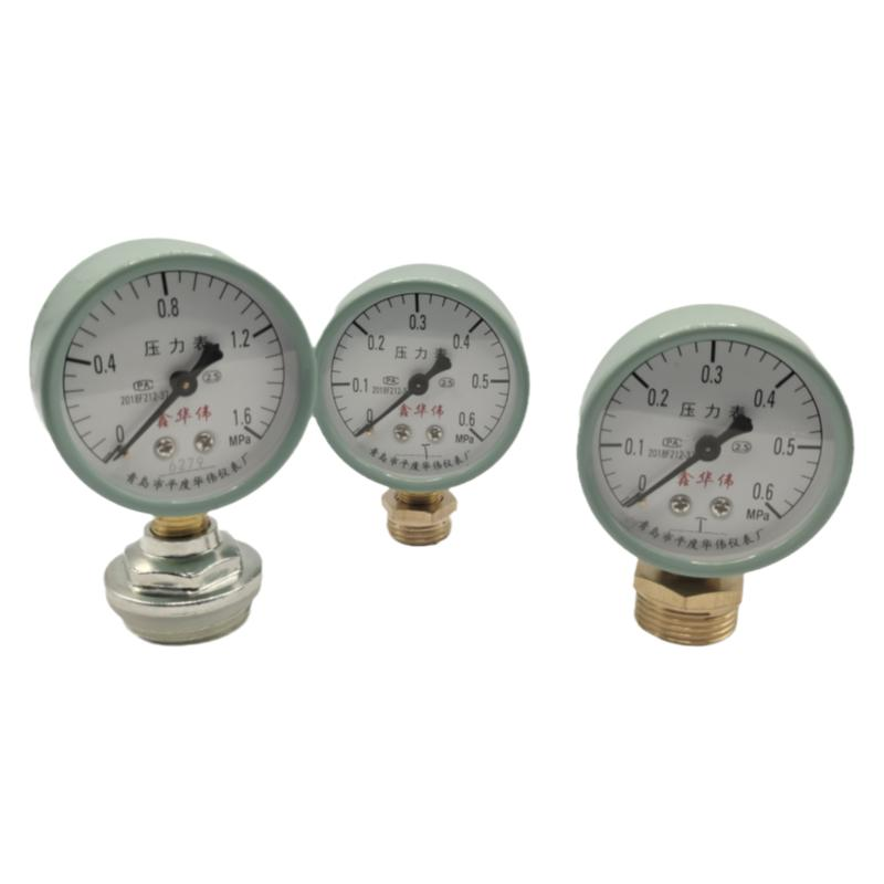 y-60水压力表空压机气压表地暖消防自来水打压家用0-1.6mpa水压