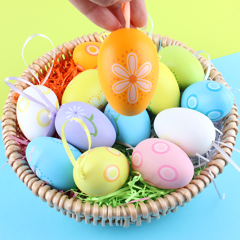 复活节手工幼儿园学生儿童diy材料手绘彩蛋护蛋行动涂鸦鸡蛋假蛋