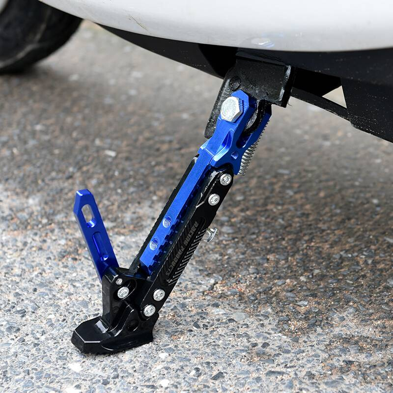 万能脚撑电瓶车加厚防滑防锈电动电瓶摩托车边撑脚架子通用可调节