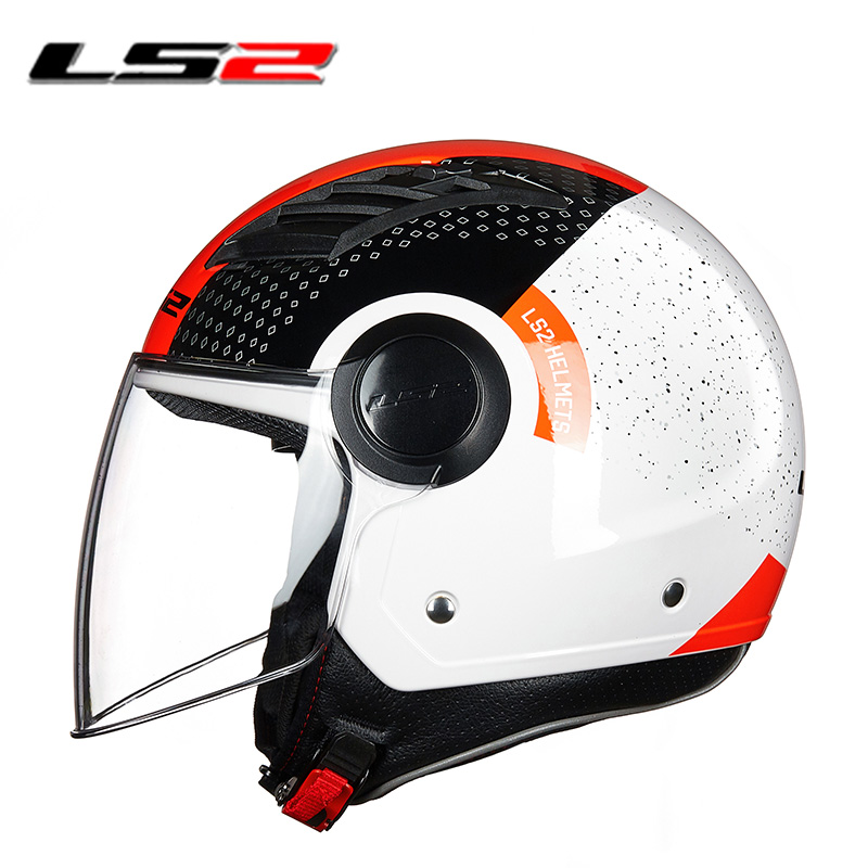 LS2摩托车头盔男女士轻便半覆式夏季透气个性酷电动车半盔安全帽