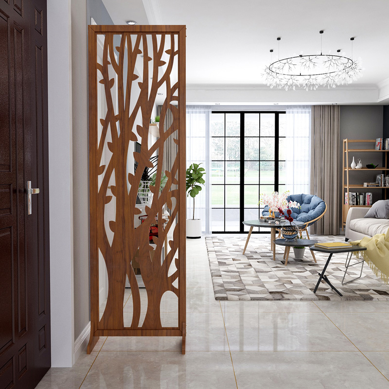 新中式木质屏风隔断客厅时尚玄关简约现代装饰架折叠移动隔断墙