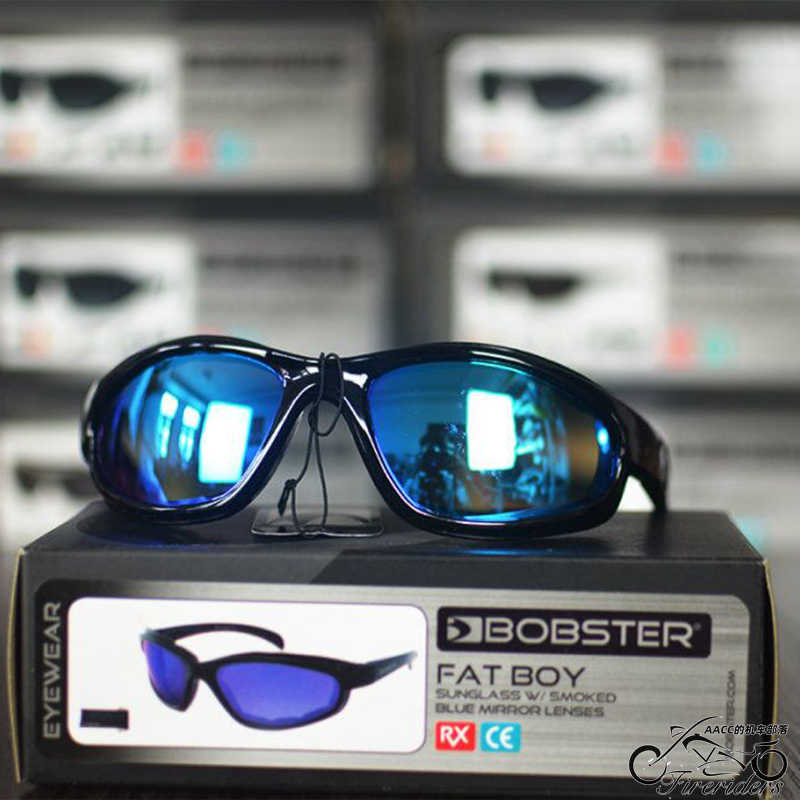 美国进口Bobster风镜哈雷印第安摩托机车防风护目镜电镀蓝变色