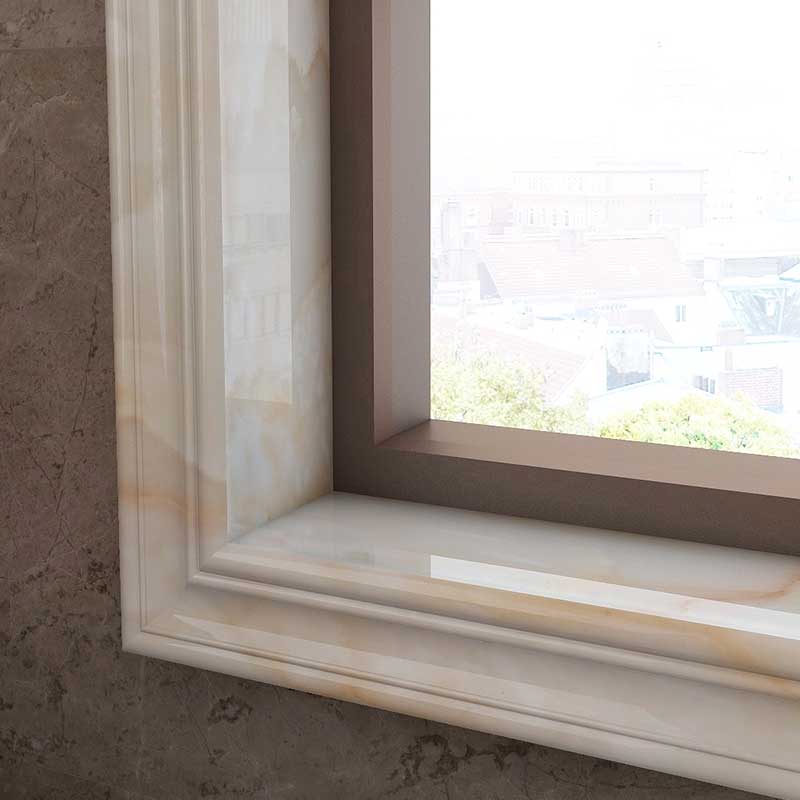 窗台板自粘石塑窗套包边窗框窗台石窗户包边框大理石窗口定制包边