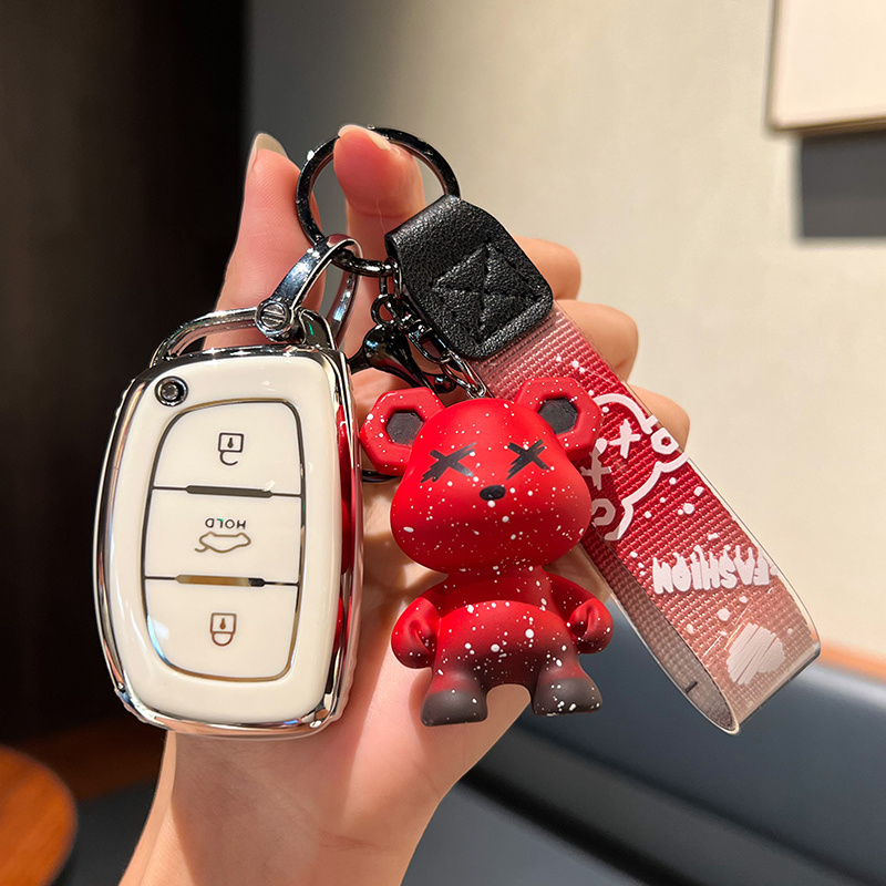 适用2013年2015款现代IX35锁匙包15年16款朗动途胜名图遥控钥匙套