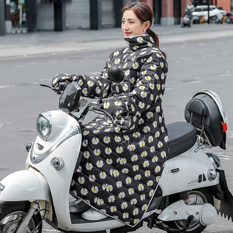 电动车挡风衣冬季2022新款女士单独挡风被保暖加厚冬天摩托车防寒