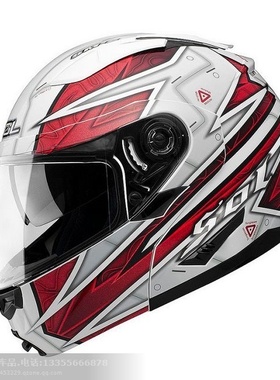 台湾原装进口SOL摩托车头盔新款SM2双镜片揭面盔机车街车全盔跑盔