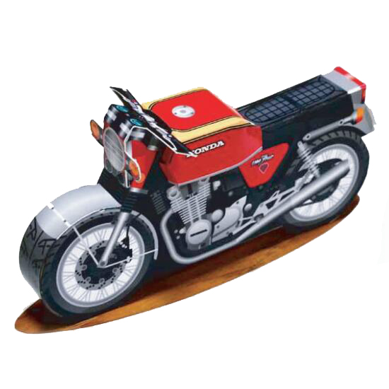 儿童益智DIY立体手工制作本田摩托车迷你小车模3D纸模型纸艺玩具