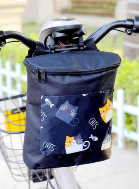 电瓶电动车前置置物兜收纳箱神器踏板摩托电车防水挂包挂袋挂物包