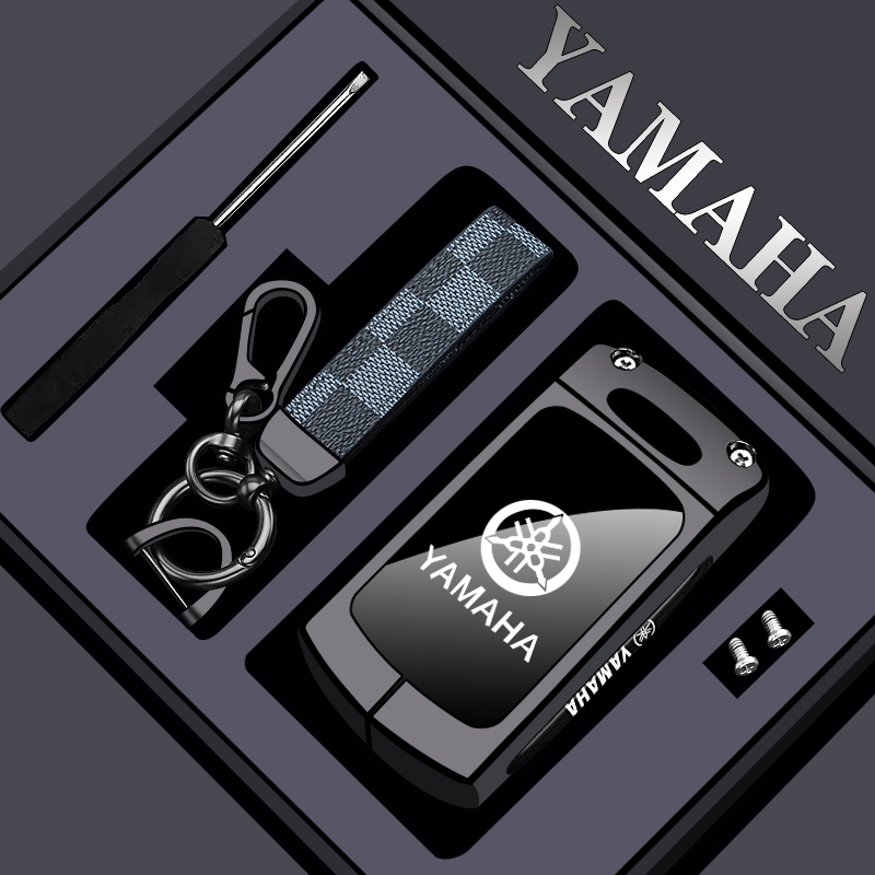 雅马哈nmax155钥匙套金属xmax300遥控壳nvx155挂件改装摩托车扣链