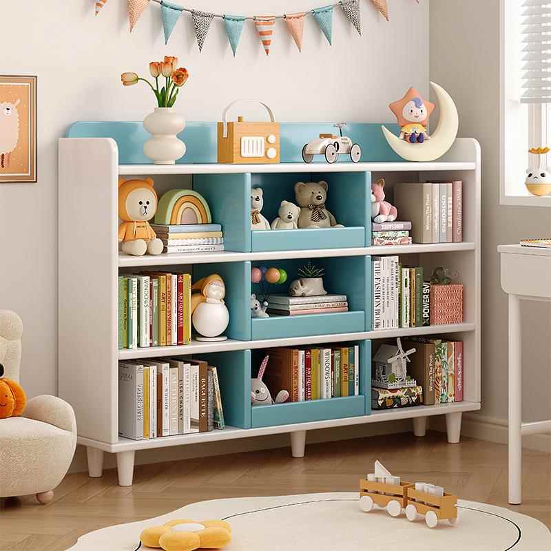 书架落地置物架客厅学生简易书本阅读架家用储物玩具收纳架矮书柜