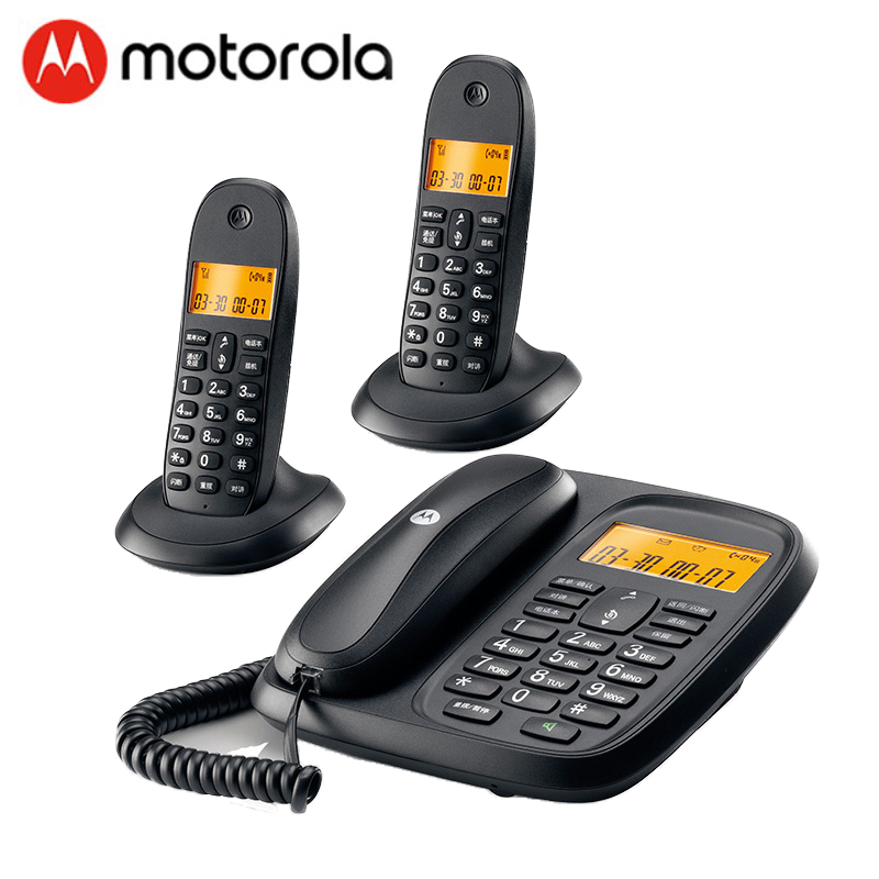 摩托罗拉CL101C数字无绳电话机办公家用座机电话子母机一拖一拖二