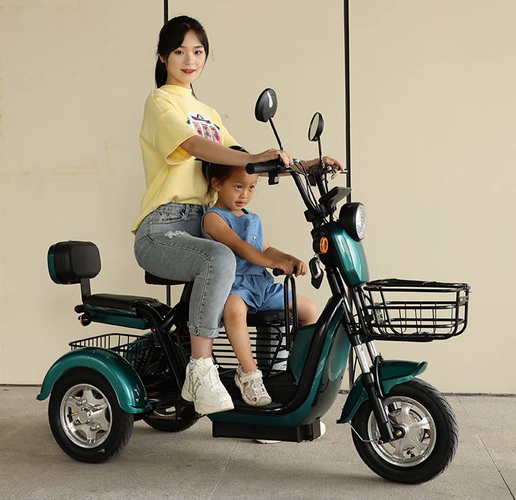 电动三轮车小型迷你家用代步成人女士双人摩托车亲子爬坡王