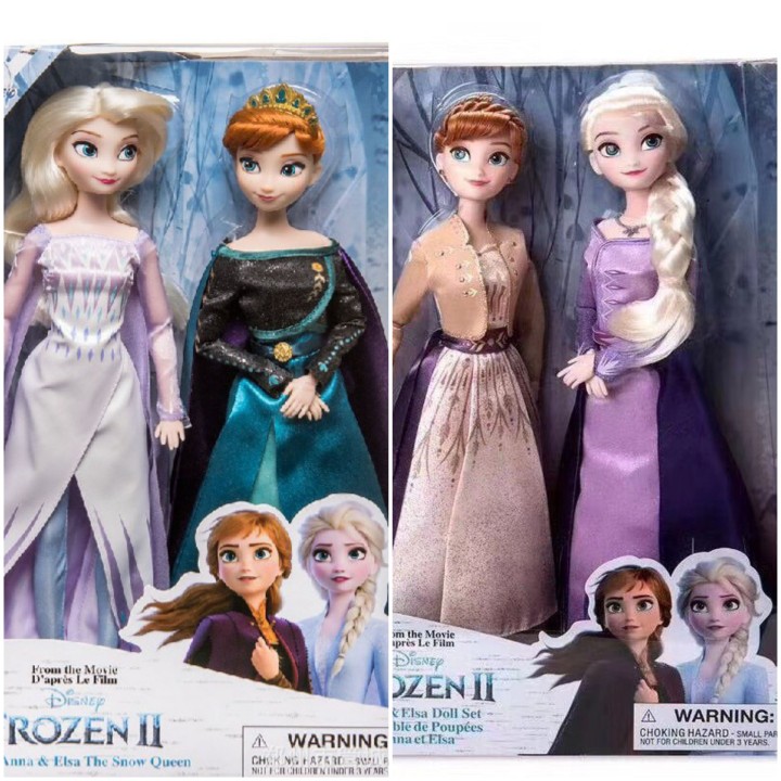 新款冰雪奇缘2女王礼服艾莎公主长发美人鱼安娜女孩儿童玩具玩偶