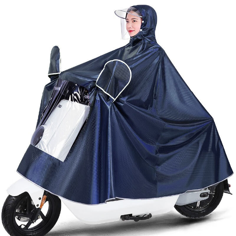 太空（TaiKong）电动电瓶摩托车新款雨衣双人母子骑行男女加大长