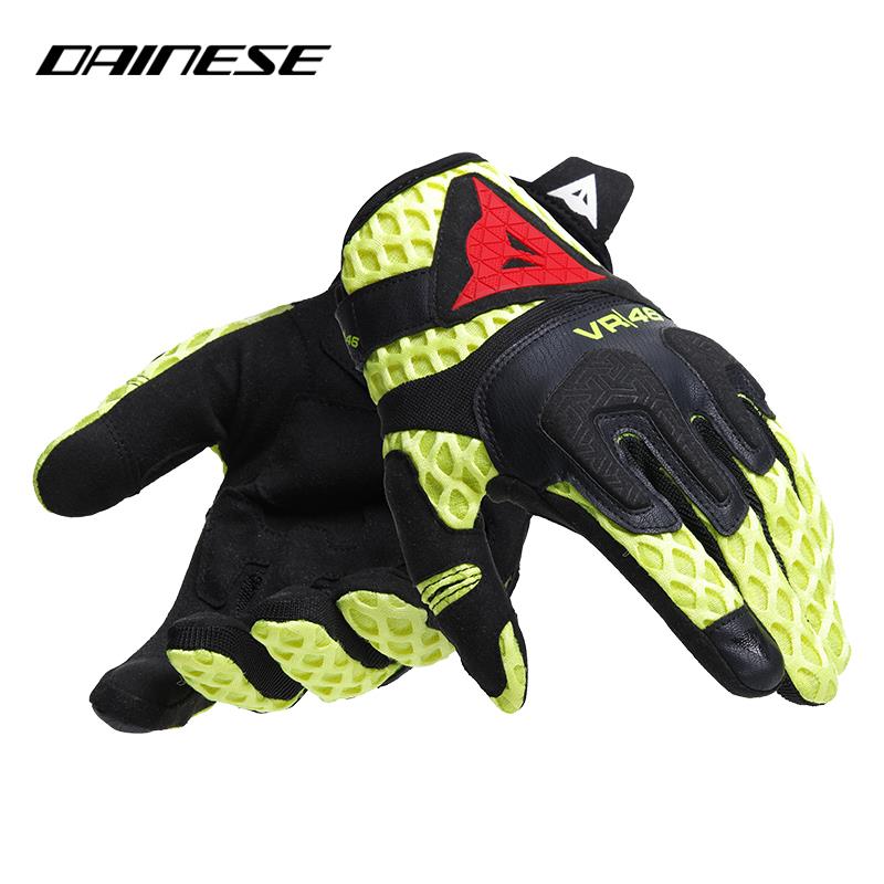 DAINESE/戴尼士VR46罗西配色摩托车骑行手套夏季透气短款机车手套