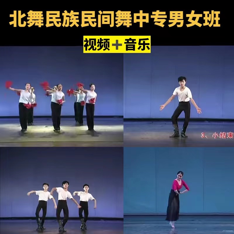 北京舞蹈学院民族民间舞中专大专男女班教材组合教学视频舞蹈教程