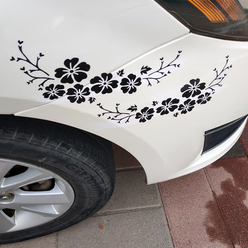 汽车遮挡划痕羽毛车贴纸车身刮伤保险杠车门刮痕遮盖补漆贴画