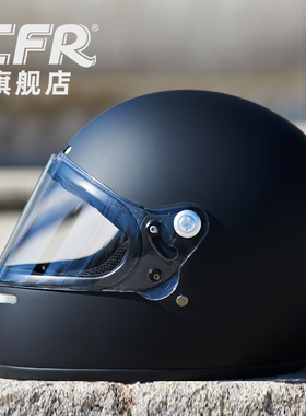 新款复古全盔摩托车哈雷头盔男女士夏季机车碳纤维3C安全认证玻璃