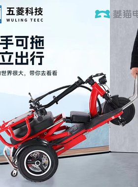 定制五菱菱猫1老人代步车摺叠电动三轮车四轮小型轻便自行车身心