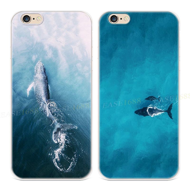 文艺鲸鱼适用iPhone8plus苹果X手机壳6s7夏日XR小清新xsmax女款软5se第一1二2三3代五六七八
