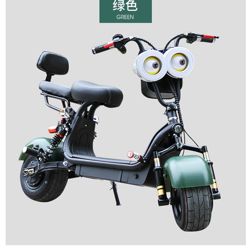 折叠小哈雷电瓶车电动自行车滑板车宽轮胎跑车踏板双人锂电摩托车