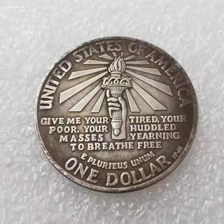 1906年外国纪念币自由女神鹰洋火炬仿古银元