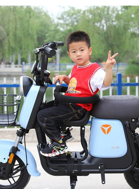 电动摩托车儿童座椅前置电瓶车宝宝坐椅踏板车小孩婴儿坐凳子黑色