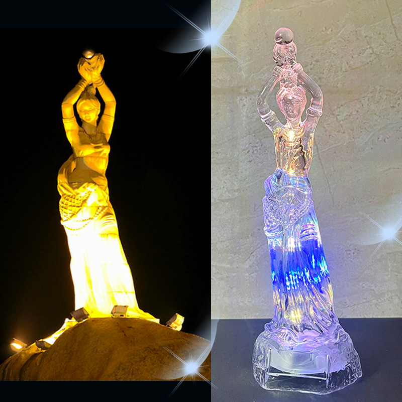 新发光LED灯珠海渔女模型摆件广东特色创意旅游纪念品送老外礼品