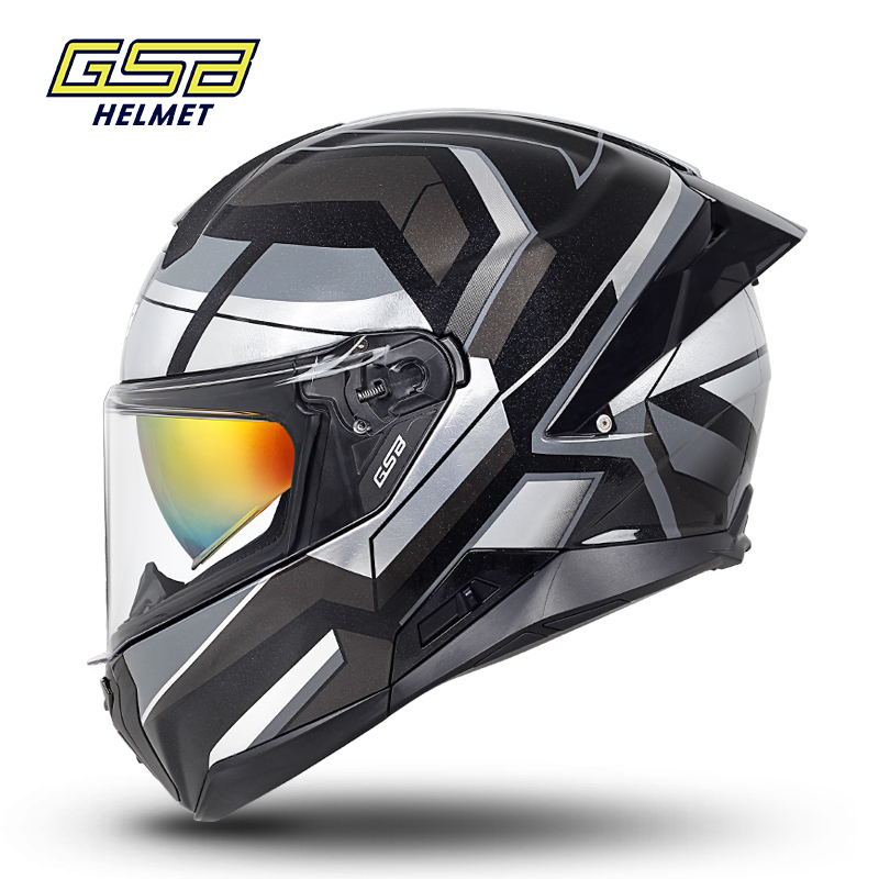 新品GSB碳纤维摩托车头盔男女款机车全碳安全全覆式全盔3C认证双