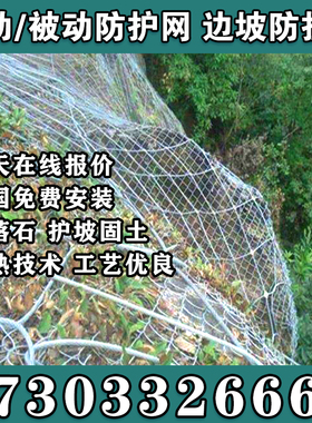 四川边坡防护网石笼网sns柔性防护网宾格网主动/被动边坡护坡网