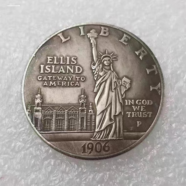 1906美国自由女神银币鹰洋仿银圆银元大龙洋银币古币钱币铜质银币