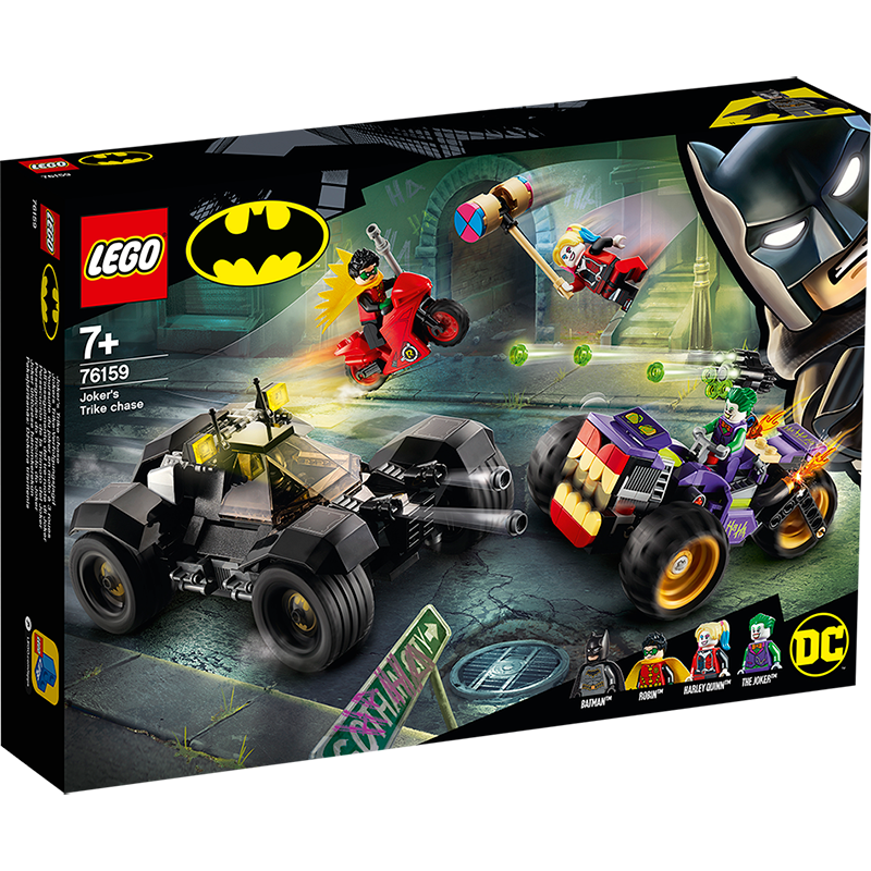 【孩仕宝】玩具模型 乐高积木LEGO 蝙蝠侠 小丑的三轮摩托车追击