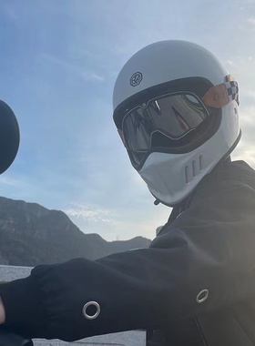 ORZ揭面盔头盔男女全覆式四季双镜片赛车全盔3C跑盔摩托车风镜透