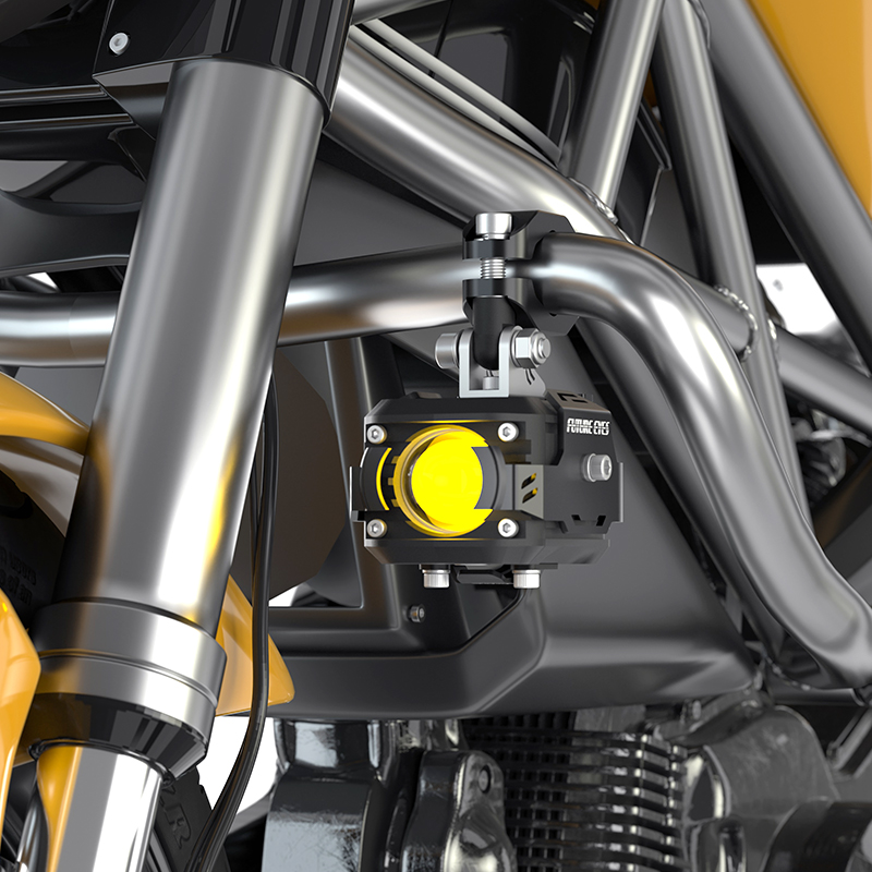 未来之眼F150摩托车led射灯电动车辅路远近光切线辅助灯爆闪透镜