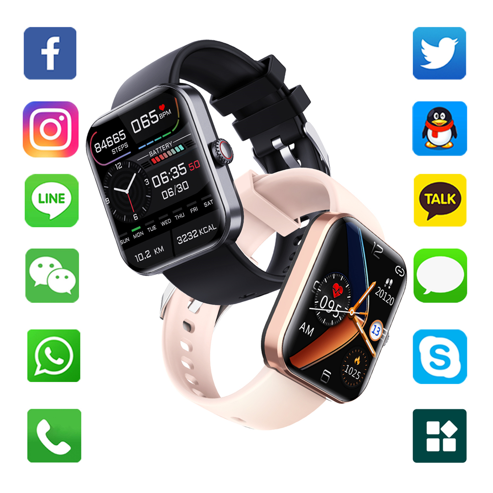 新款智能手表心率血压血氧血糖体温监测运动F57L手环适用安卓苹果