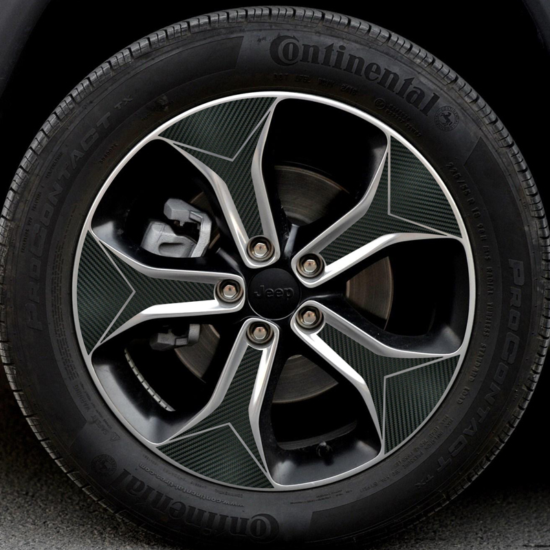 Jeep吉普指南者轮毂贴个性碳纤维贴纸防刮痕汽车装饰改装车轮胎贴