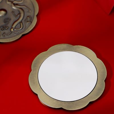 湖南省博物馆双龙戏珠铜镜复古便携古风化妆镜子随身国潮生日礼物