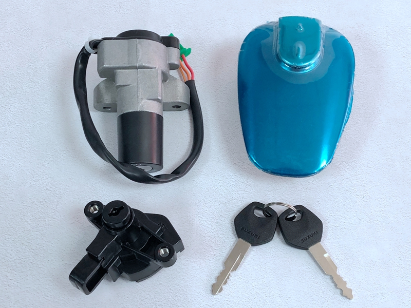 适用铃木骏威GSX125/QS125-3G/3K/3E摩托车电门锁油箱盖套锁钥匙