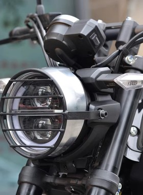适用于复古摩托车新大洲本田CBF190TR改装大灯罩头罩照明灯保护罩