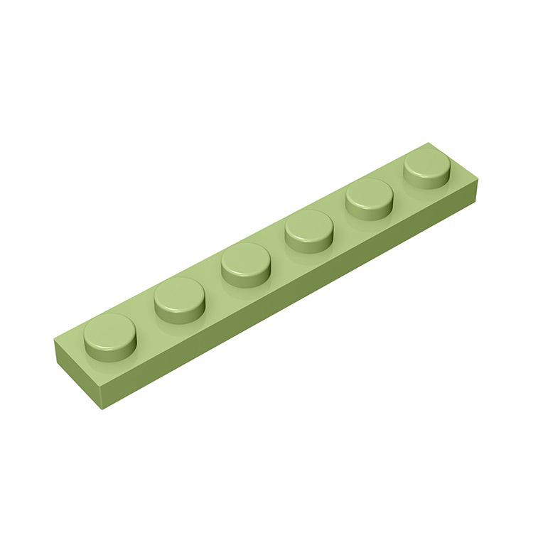 砖友MOC 3666 小颗粒益智积木散件兼容乐高零配件1x6基础板单个