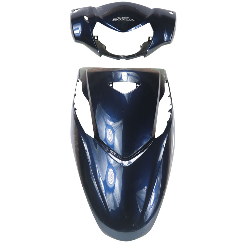 五羊本田摩托车灯箱大板头罩配件优酷WH110T2E挡泥板前罩外壳蓝色