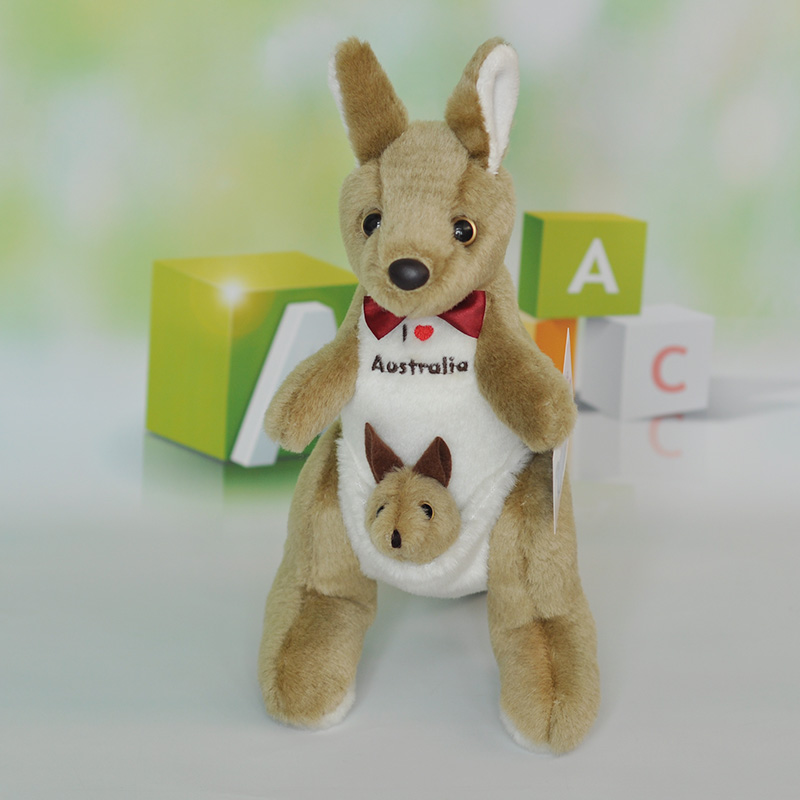 澳大利亚国宝袋鼠毛绒玩具澳洲娃娃机公仔生日礼物婚庆小礼品直销