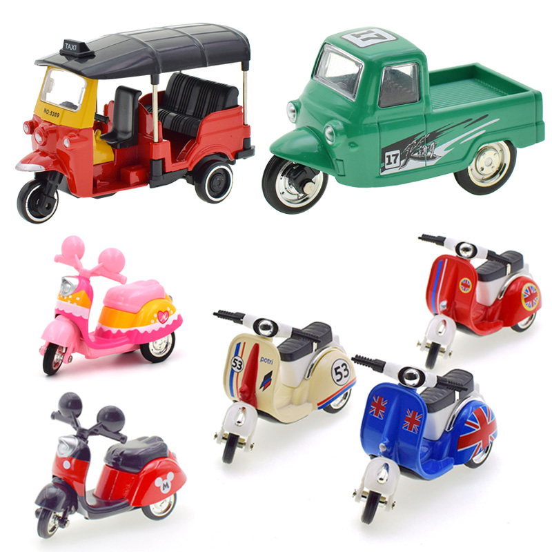 仿真合金三轮车模型玩具 泰国三轮摩托车农用车 儿童玩具汽车耐摔