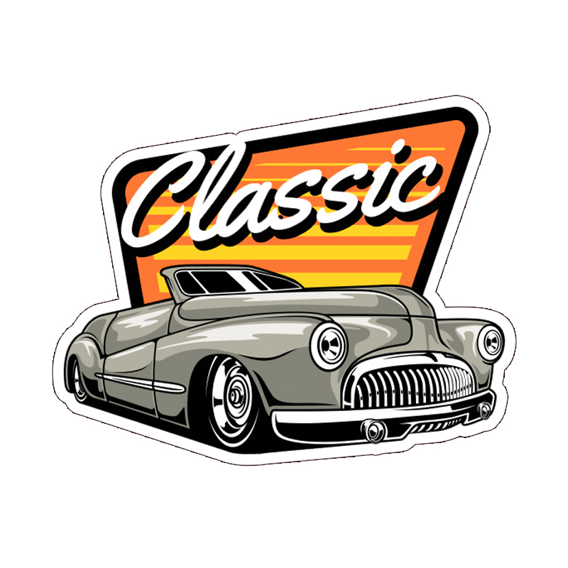 1940 classic car老式 老学校车门徽章汽车贴纸车贴#1238
