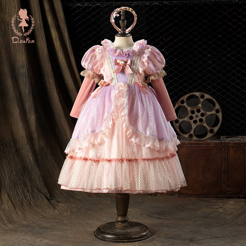 原创高端洛丽塔儿童服装苏菲亚迪士尼女童cos美人鱼公主裙子乐佩