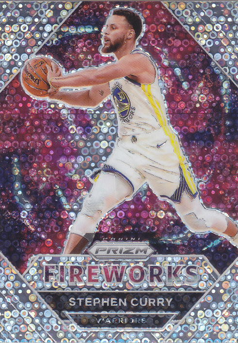 NBA球星卡Prizm2021特卡FireWorks泡泡折凑套#1史蒂芬库里